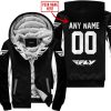 CUSTOM NAME RACING - LIMITED EDITION - FLY RACING- WHITE - FLEECE ZIP HOODIE