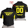 CUSTOM NAME RACING - LIMITED EDITION - FLY RACING- YELLOW - POLO SHIRT