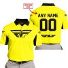 CUSTOM NAME RACING - LIMITED EDITION - FLY RACING- YELLOW V2 - POLO SHIRT