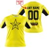 CUSTOM NAME RACING - LIMITED EDITION - ROCKSTAR V2 - YELLOW - T-SHIRT