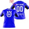 CUSTOM NAME RACING - LIMITED EDITION - HUSQVARNA - BLUE V2 - T-SHIRT