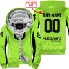 CUSTOM NAME RACING - LIMITED EDITION - HUSQVARNA - GREEN 1 V2 - FLEECE ZIP HOODIE