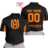 CUSTOM NAME RACING - LIMITED EDITION - HUSQVARNA - ORANGE - POLO SHIRT