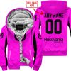 CUSTOM NAME RACING - LIMITED EDITION - HUSQVARNA - PINK V2 - FLEECE ZIP HOODIE