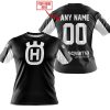 CUSTOM NAME RACING - LIMITED EDITION - HUSQVARNA - WHITE - T-SHIRT