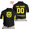 CUSTOM NAME RACING - LIMITED EDITION - HUSQVARNA - YELLOW - POLO SHIRT