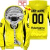 CUSTOM NAME RACING - LIMITED EDITION - HUSQVARNA - YELLOW V2 - FLEECE ZIP HOODIE