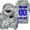LIMITED EDITION PRODUCTS - US AIR PORCE - CAN AM RACING - CUSTOM NAME - BLUE - FLEECE ZIP HOODIE