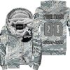 LIMITED EDITION PRODUCTS - US AIR PORCE - CAN AM RACING - CUSTOM NAME - GREY - FLEECE ZIP HOODIE