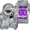 LIMITED EDITION PRODUCTS - US AIR PORCE - CAN AM RACING - CUSTOM NAME - PURPLE - FLEECE ZIP HOODIE