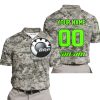 LIMITED EDITION PRODUCTS  - US ARMY - CAN AM RACING - CUSTOM NAME - GREEN - POLO SHIRT