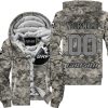 LIMITED EDITION PRODUCTS  - US ARMY - CAN AM RACING - CUSTOM NAME - GREY - FLEECE ZIP HOODIE