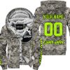 LIMITED EDITION PRODUCTS  - US ARMY - CAN AM RACING - CUSTOM NAME - NEON - FLEECE ZIP HOODIE