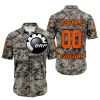LIMITED EDITION PRODUCTS  - US ARMY - CAN AM RACING - CUSTOM NAME - ORANGE - BUTTON SHIRT