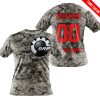 LIMITED EDITION PRODUCTS  - US ARMY - CAN AM RACING - CUSTOM NAME - RED - T-SHIRT