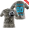 LIMITED EDITION PRODUCTS  - US ARMY - CAN AM RACING - CUSTOM NAME - SKY BLUE - T-SHIRT