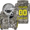 LIMITED EDITION PRODUCTS  - US ARMY - CAN AM RACING - CUSTOM NAME - YELLOW - FLEECE ZIP HOODIE