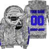 LIMITED EDITION PRODUCTS - US ARMY V1 - CAN AM RACING - CUSTOM NAME - BLUE - FLEECE ZIP HOODIE