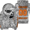 LIMITED EDITION PRODUCTS - US ARMY V1 - CAN AM RACING - CUSTOM NAME - ORANGE - FLEECE ZIP HOODIE
