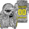 LIMITED EDITION PRODUCTS - US ARMY V1 - CAN AM RACING - CUSTOM NAME - YELLOW - FLEECE ZIP HOODIE