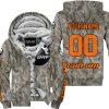 LIMITED EDITION PRODUCTS - US ARMY V2 - CAN AM RACING - CUSTOM NAME - ORANGE - FLEECE ZIP HOODIE