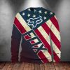 MEN  WOMEN FOX 3D FLAG SWEATSHIRT, FOX SWEATSHIRT