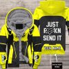 MOTOCROSS PERSONALIZED FX RACING V1 | FLEECE HOODIE | COLOR YELLOW-BLACK