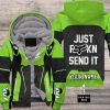 MOTOCROSS PERSONALIZED FX RACING V1 | FLEECE HOODIE | COLOR GREEN-BLACK
