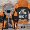 MOTOCROSS PERSONALIZED FX RACING V1 | FLEECE HOODIE | COLOR ORANGE-BLACK