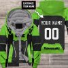 CUSTOM NAME RACING FLEECE HOODIE | KAWASAKI V2