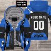 CUSTOM NAME RACING FLEECE HOODIE | FX V1 | BLUE BLACK