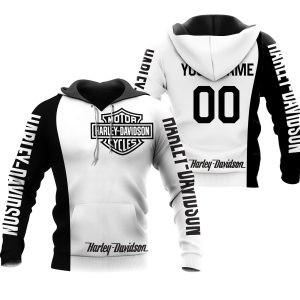 CUSTOM NAME RACING | WHITE-BLACK | HARLEY V1