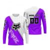 FX RACING WHITE PURPLE | CUSTOM NAME | JERSEY