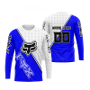 FX RACING WHITE BLUE | CUSTOM NAME | JERSEY
