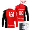 HUSQVARNA BLACK RED | CUSTOM NAME | JERSEY