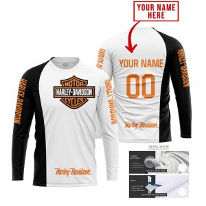 HARLEY BLACK WHITE | CUSTOM NAME | JERSEY V2