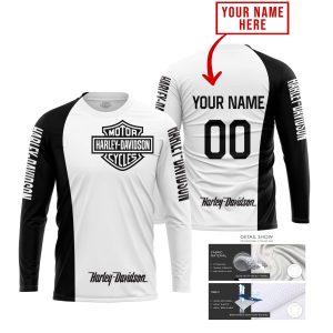 HARLEY BLACK WHITE | CUSTOM NAME | JERSEY V1
