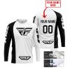 FLY RACING BLACK WHITE | CUSTOM NAME | JERSEY