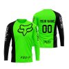 FOX RACING BLACK GREEN | CUSTOM NAME | JERSEY