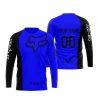 FOX RACING BLACK BLUE | CUSTOM NAME | JERSEY
