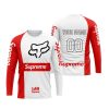 FOX RACING RED WHITE | CUSTOM NAME | JERSEY