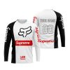 FOX RACING BLACK WHITE | CUSTOM NAME | JERSEY