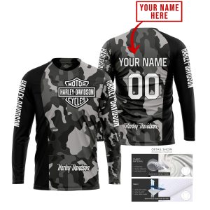 HARLEY BLACK CAMO | CUSTOM NAME | JERSEY V2