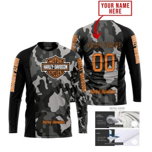 HARLEY BLACK CAMO | CUSTOM NAME | JERSEY V1