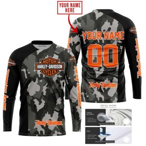 HARLEY DAVIDSON RACING CAMO JERSEY | CUSTOM NAME RACING JERSEY |  KIDS/YOUTH/ADULT