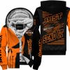 PREMIUM JUST FCKN GONNA SEND IT - CUSTOM NAME FLEECE HOODIE - HARLEY DAVIDSON - ORANGE BLACK