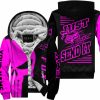 PREMIUM JUST FCKN GONNA SEND IT - CUSTOM NAME FLEECE HOODIE - FOX RACING - PINK BLACK