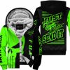 PREMIUM JUST FCKN GONNA SEND IT - CUSTOM NAME FLEECE HOODIE - FOX RACING - GREEN BLACK