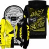 PREMIUM JUST FCKN GONNA SEND IT - CUSTOM NAME FLEECE HOODIE - FLY RACING - YELLOW BLACK