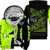 PREMIUM JUST FCKN GONNA SEND IT - CUSTOM NAME FLEECE HOODIE - FLY RACING - NEON BLACK